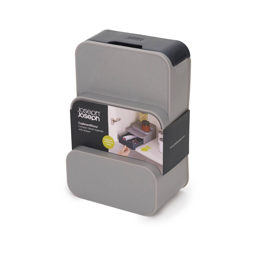 EAN 5028420000665 product image for Joseph Joseph CupboardStore Compact tiered organizer with drawer - Gray | upcitemdb.com