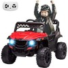 Garvee 12V Kids Ride-On Truck Car with Remote Control LED Lights Music and Spring Suspension - 3 of 4