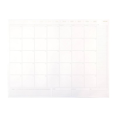 Undated Desktop Calendar Month Pad - russell+hazel: Monthly Planner Pad, 17x22", Rigid Backing, White, All Ages