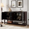 NicBex Farmhouse Console Table for Entryway,Sideboard Entryway Table with Storage Cabinets & Bottom Shelf,Safe Table for Living Room,Hallway - 3 of 4
