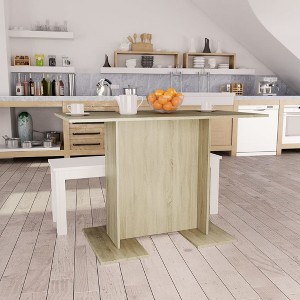 vidaXL Dining Table Sonoma Oak 43.3"x23.6"x29.5" Engineered Wood - 1 of 4