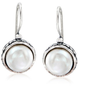Ross-Simons 9.5-10mm Cultured Pearl Drop Earrings in Sterling Silver - 1 of 4