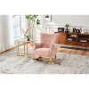 CAVINAS Upholstered Rocking Chair with Wood Legs and Curved Back, Foam-Filled Accent Chair for Living Room, Bedroom, Reading Corner - 4 of 4
