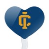 NCAA Ithaca College Secondary Logo Heart Love Cupcake Picks Toppers Decoration Set of 6 - 2 of 4