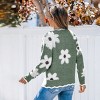 Women's Scalloped Floral Intarsia Knit Sweater - Cupshe - 4 of 4