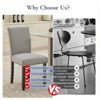 Modern Dining Chairs Set of 2, High Back Linen Fabric Upholstered Dining Room Chairs with Rubber Wood Legs for Kitchen, Living Room - 4 of 4