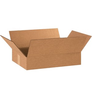 Box Partners Flat Corrugated Boxes 18" x 12" x 3" Kraft 25/Bundle 18123 - 1 of 4
