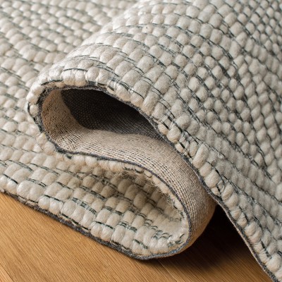 Geometric Flat Weave Wool And Cotton With Latex Geometric Rug