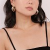 Chunky Gold Hoop Earrings for Women, 14k Gold Plated Thick Triple Hoop Earrings Hypoallergenic Trendy Chunky Gold Hoops - 3 of 4