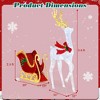 Costway Lighted Christmas Reindeer & Sleigh Set Light-up Xmas Decorations with 462 LED Lights - 3 of 4