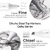 Ohuhu Alcohol Markers Gray Tone- Double Tipped Alcohol Based Art Marker Set - 36 Grayscale Colors- Chisel & Fine- Oahu of Ohuhu Markers- Refillable - 2 of 4