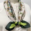 Wrapables Satin Neckerchief Square Scarf 26.5 x 26.5 Inches, Green Butterflies - 3 of 4