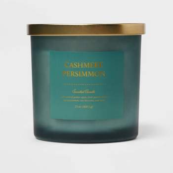 Colored Glass Candle Cashmere Persimmon Green - Threshold™