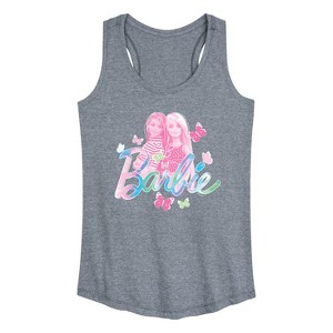 Women's - Barbie - Tie Dye & Butterflies Graphic Racerback Tank - 1 of 4