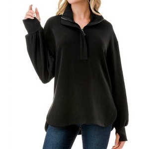 Women's 1/4 Zip Sweatshirt - ariella - 1 of 4