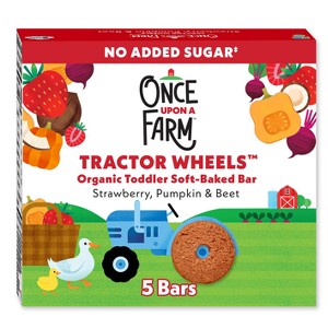 Once Upon a Farm Tractor Wheels Strawberry Pumpkin & Beet Baby Food - 3.35oz - 1 of 4