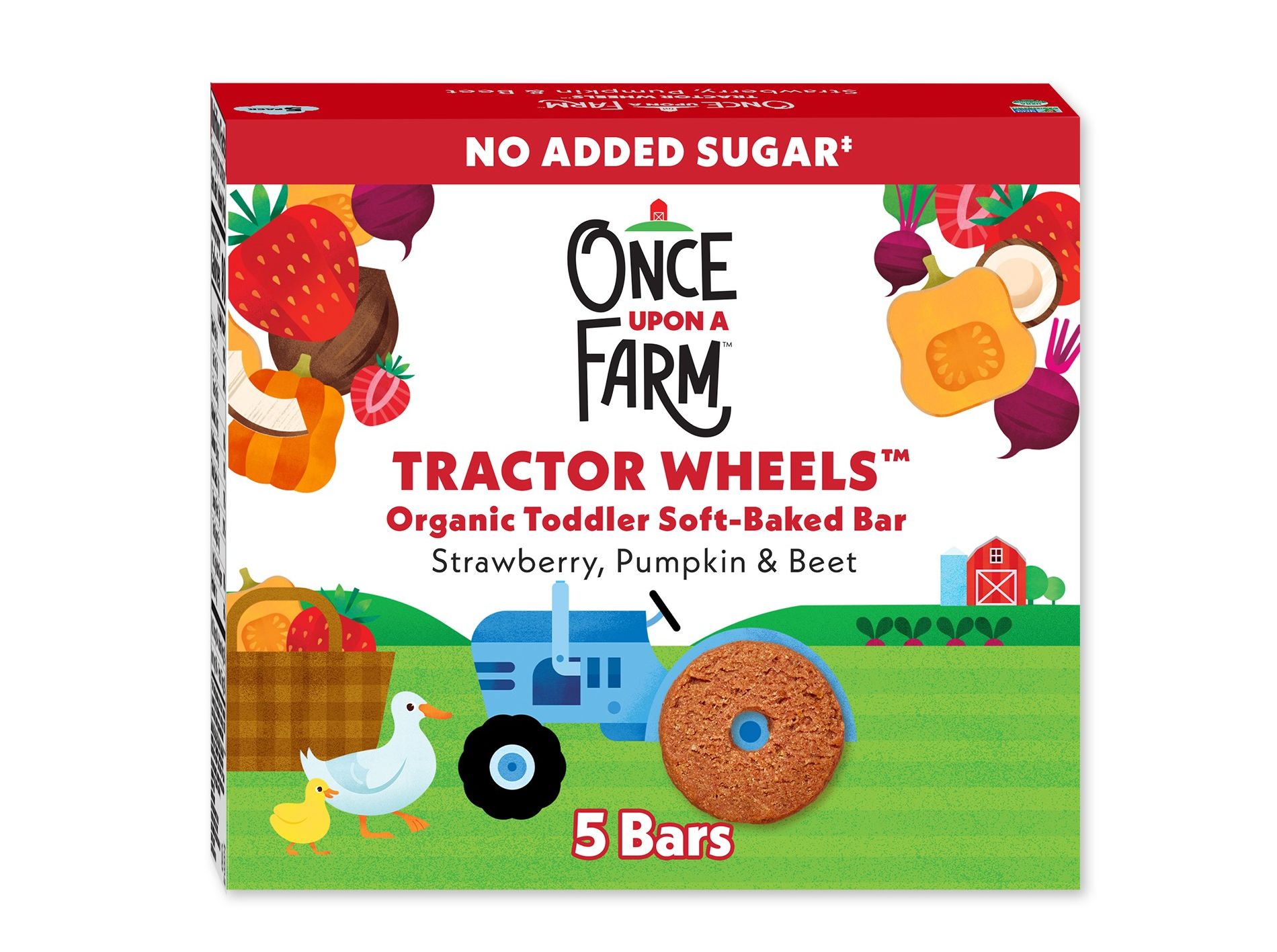 Once Upon a Farm Tractor Wheels Strawberry Pumpkin & Beet Baby Food - 3.35oz