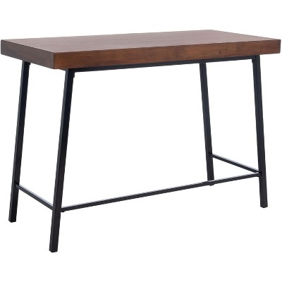 Bernhart 46" Walnut and Black Sawhorse Writing Desk