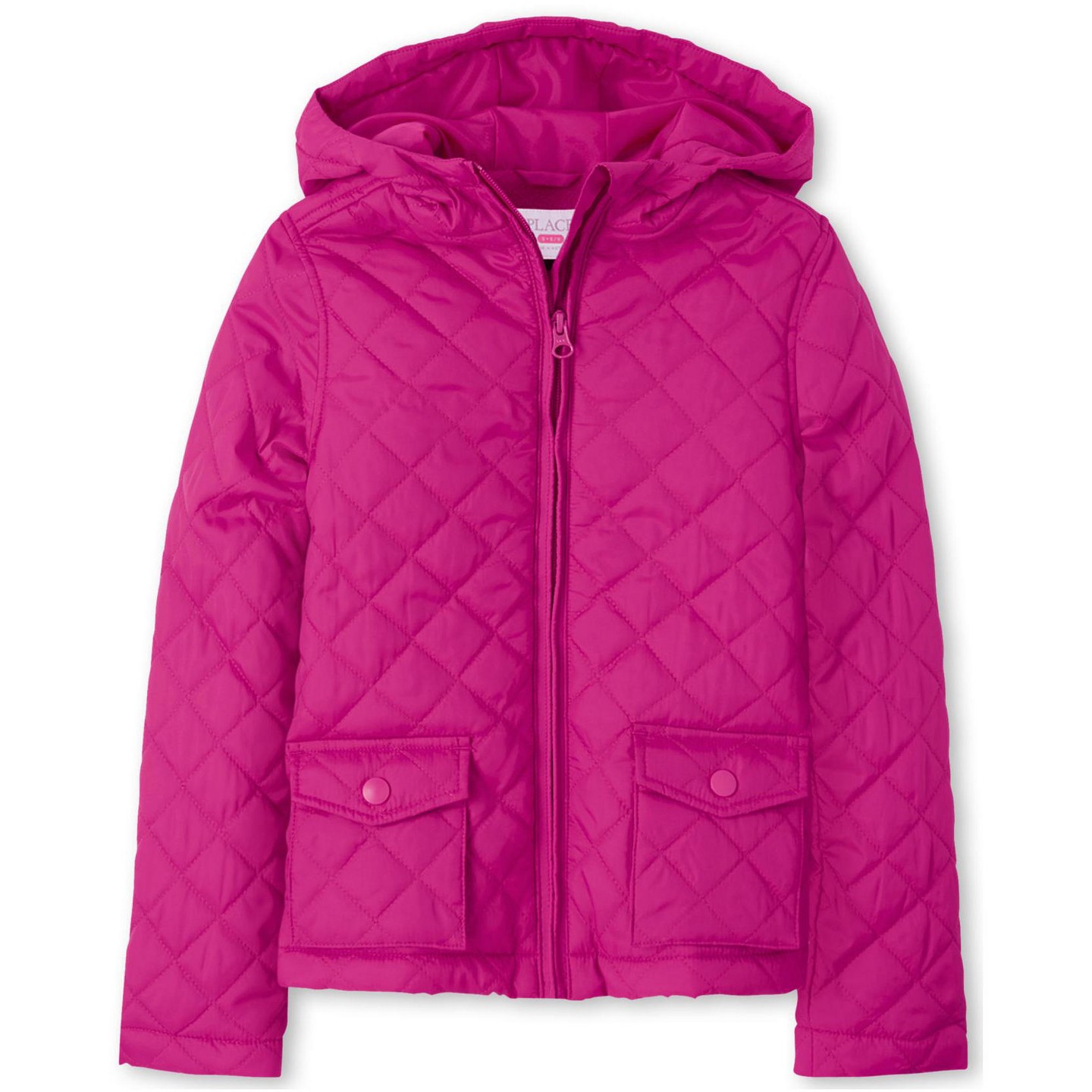 Куртка The Children's Place Long Sleeve Quilted Puffer Jacket Pink M (7/8) для девочек, цвет: Розовый — фото 1