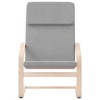 vidaXL Light Gray Relaxing Chair - Fabric Armchair with Solid Birch Wood Frame for Durability and Maximum Load Capacity - 3 of 4