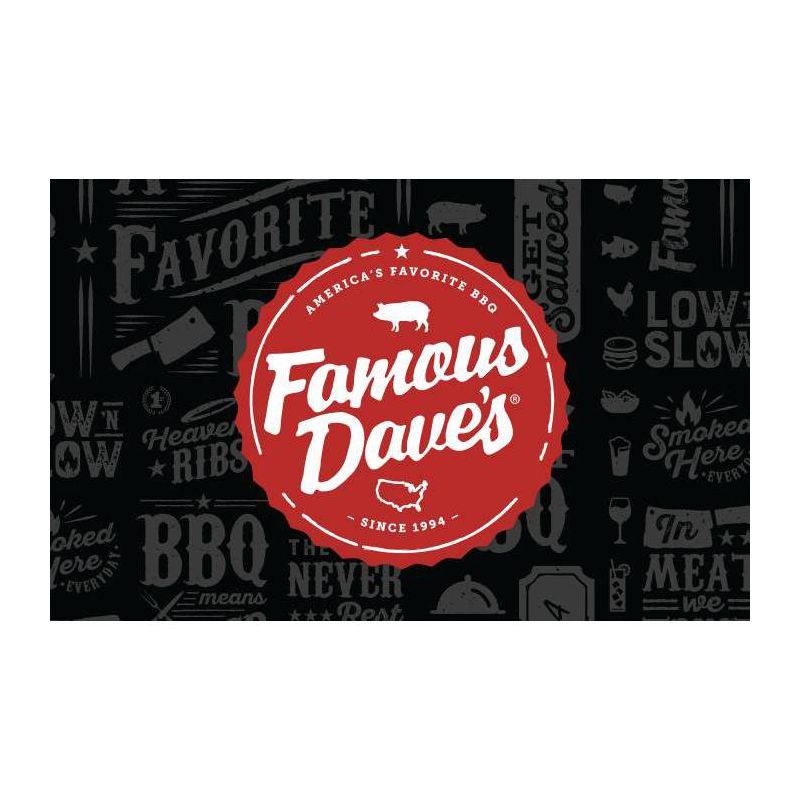 Famous Dave's BBQ Gift Card (Email Delivery), 1 of 2