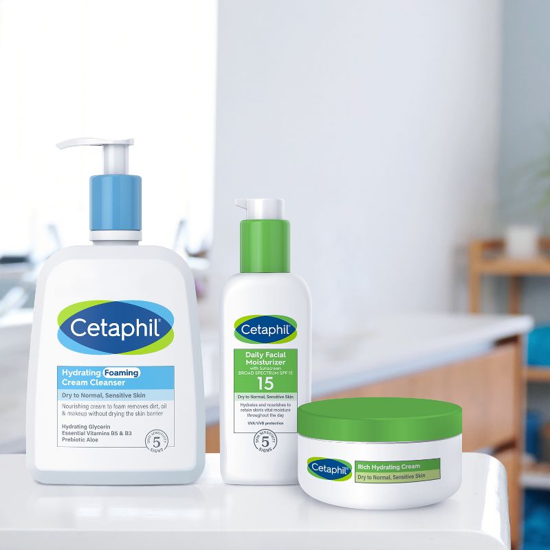 Cetaphil Hydrating Foaming Cream Face Cleanser, 6 of 10