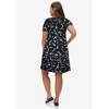 ellos Women's Plus Size Short Sleeve A-Line Knit Dress - image 3 of 4