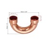 Unique Bargains Copper Soldering HVAC Refrigeration U Shape Elbow 180 Degree Pipe Fittings Rose Gold - 2 of 4