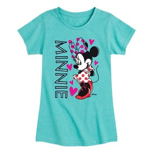 Girls' - Disney - Minnie Sketched Name Fitted Short Sleeve Graphic T-Shirt - 1 of 3