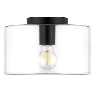Hudson and Canal 10" Wide Flush Mount with Glass Shade