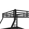 TopComfy Beds Metal Queen over King Bunk Bed Teens Bed Space Saving Noise Reduced No Box Spring Needed for Bedroom, Black, 78.7"*64.29"*112.66" - 4 of 4