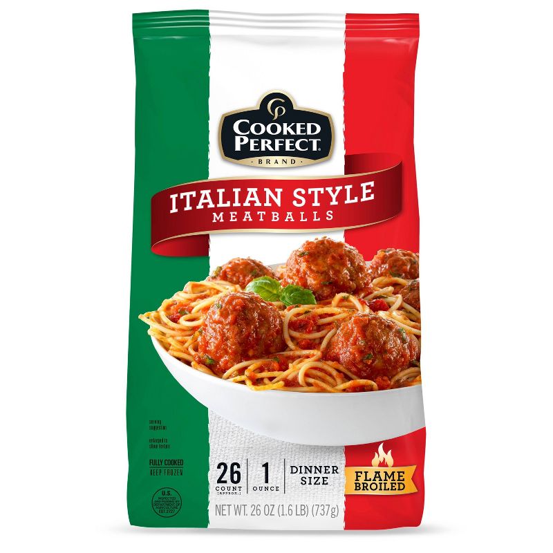 Cooked Perfect Italian Style Meatballs - Frozen - 26oz, 1 of 5