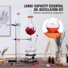 VEVOR Essential Oil Distillation Kit, 2000ml Distillation Apparatus, 3.3 Boro Lab Glassware Distillation Kit, 28 pcs Set,Transparent - 3 of 4