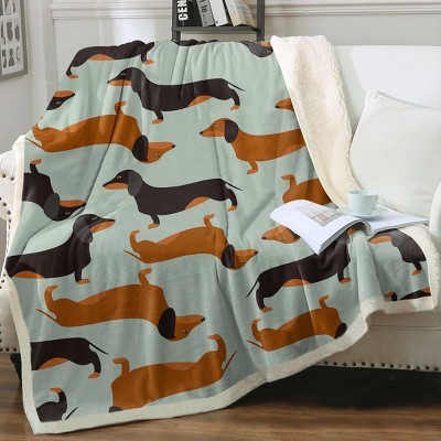 Boersma Dachshund Throw Blanket - Ultra Soft Dog Lover's Gift, Cozy Fleece for Couch, 50x60 Inches