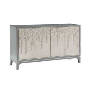 Treasure Trove Accents 4 Door Credenza Ellinwood Blue Gray - 1 of 4