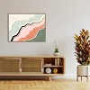 Amanti Art 42"x32" Pink and Green Abstract by Elena Ristova Framed Canvas Wall Art Print: Modern Lithograph, Horizontal Layout - 4 of 4