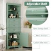 23-Inch Tall Corner Storage Cabinet with Door, 3 Drawers, Open Shelf & Adjustable Storage, Anti-Tip Device - 2 of 4