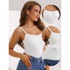 Allegra K Women's Built-In Bra Adjustable Strap Flowy Swing Camisoles - 3 of 4