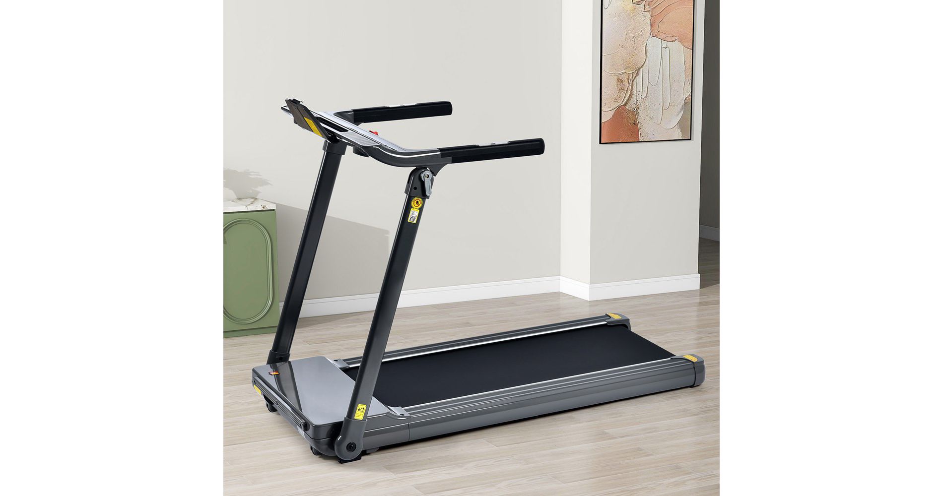 Foldable Treadmill, Compact Electric Folding Treadmill, Running 0.8-14KM/h Speed 330LBS Weight Capacity For Home, Office, Gym, Walking, Jogging