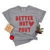 Simply Sage Market Women's Better Not Pout Bold Heart Short Sleeve Garment Dyed Tee - 3 of 3