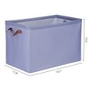 Unique Bargains Canvas Collapsible Storage Bins with Handles for Organizing Clothes Books - 4 of 4