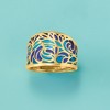 Ross-Simons Italian Blue Enamel Ring in 14kt Yellow Gold - 4 of 4