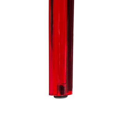 Murray Modern Transparent Red Plastic Dining Chair, Set of 2