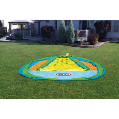 Blue and Yellow Inflatable Water Slide with Blower