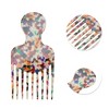 Unique Bargains Round Handle Marble Hair Insert Comb 1 Pc - 2 of 4
