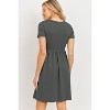 Hello Miz Women's Casual Mini T-Shirt Maternity Dress - 3 of 4