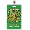 TMNT Turtle Rubber Shell Badge Reel Retractable Lanyard with Lobster Claw Clasp Multicolored - image 2 of 4