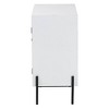 Baxton Studio Nefeli Wood and Metal 2 Door Storage Cabinet: Mid-Century Design, Fixed Shelves - 4 of 4