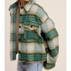 Women's Brushed Plaid Jacket - LA MIEL - 2 of 2