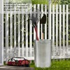 Round Galvanized Steel, Trash Can with Lid - Durable Metal Bucket for Backyard, Lawn, Garden and Yard Use - 3 of 4